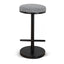 CBS8846-BS 68cm Black Bar Stool - Graphite Grey Boucle