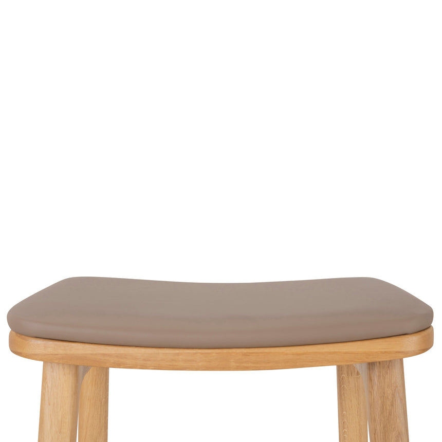 CBS8867-OW 67cm Natural Bar Stool - Mocha Brown