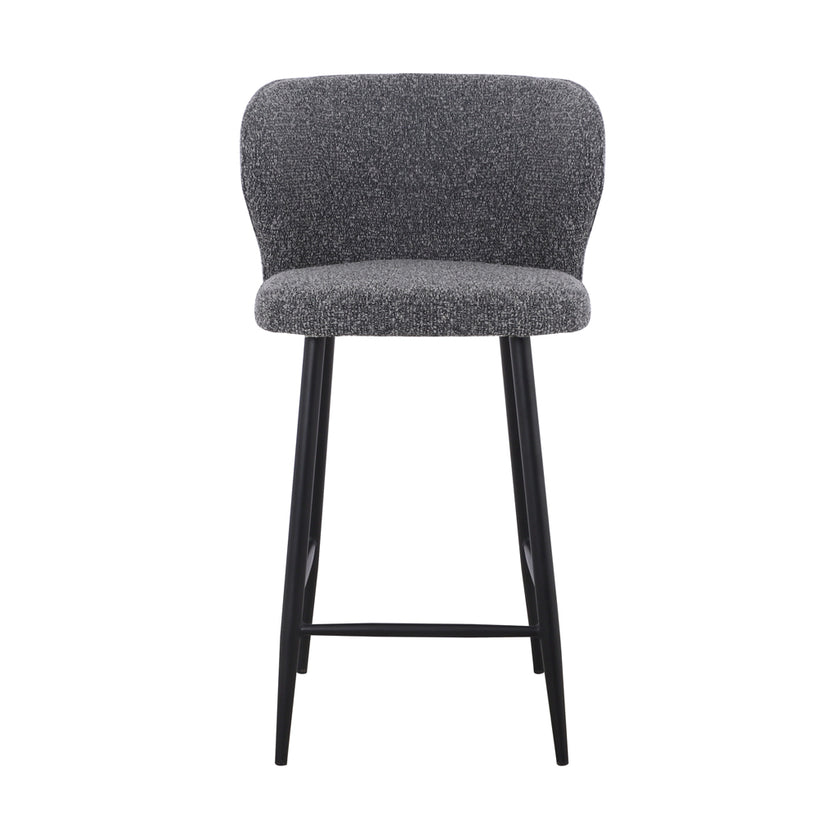 CBS8902-ST 65cm Bar Stool - Anthracite Grey Boucle (Set of 2)