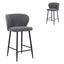 CBS8902-ST 65cm Bar Stool - Anthracite Grey Boucle (Set of 2)