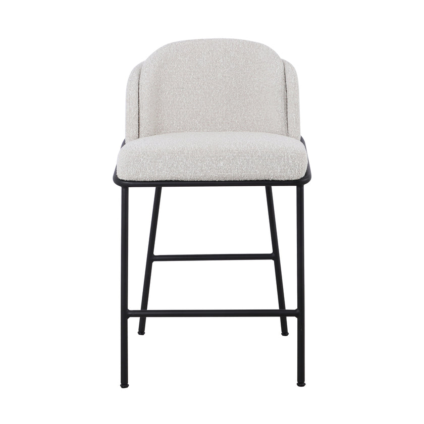 Ex Display - CBS8905-ST 65cm Bar Stool - Pearl Grey Boucle
