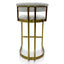 Ex Display - CBS8924-BS Silver Grey Boucle Bar Stool - Golden Base