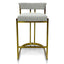 Ex Display - CBS8924-BS Silver Grey Boucle Bar Stool - Golden Base