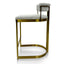Ex Display - CBS8924-BS Silver Grey Boucle Bar Stool - Golden Base