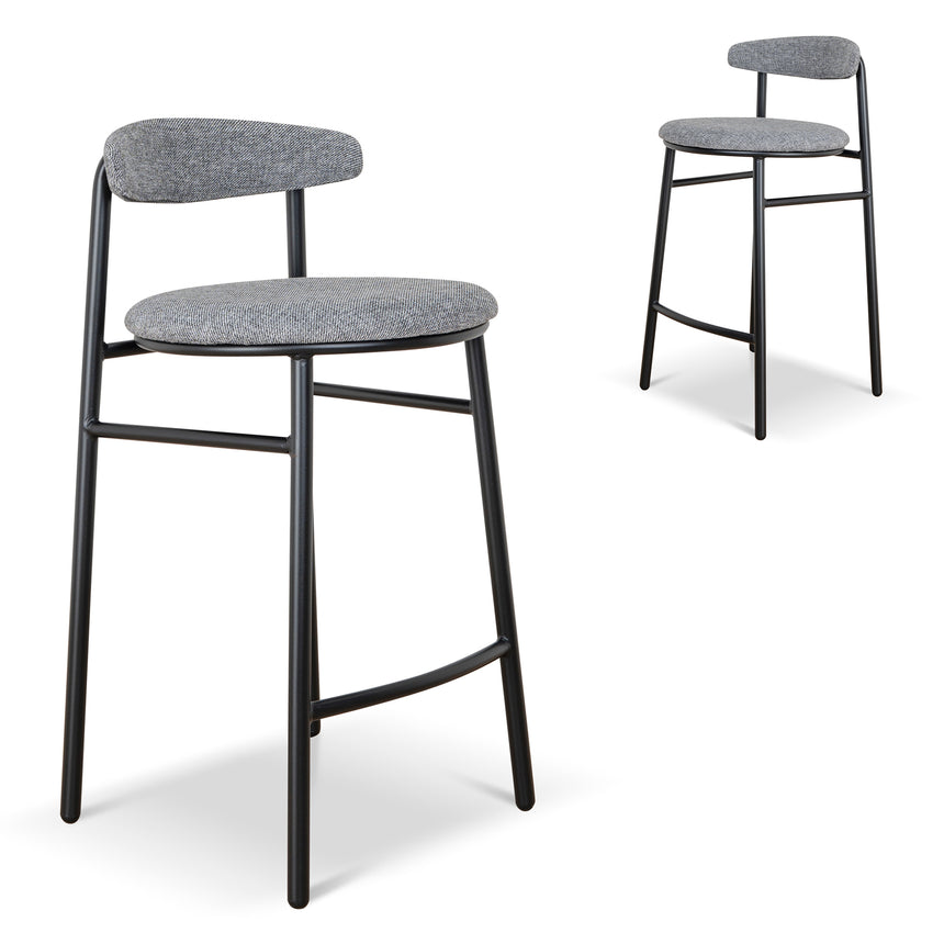 CBS10125-FH Fabric Bar Stool - Full Black