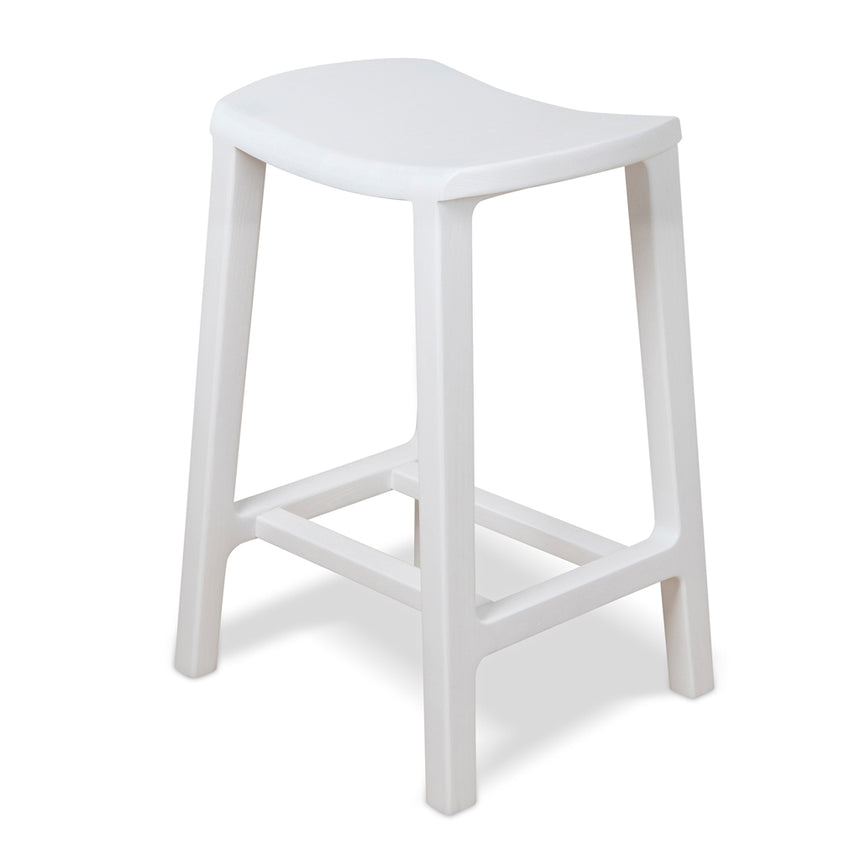 CBS10315-FH 65cm White Bar Stool - Clay Grey (Set of 2)
