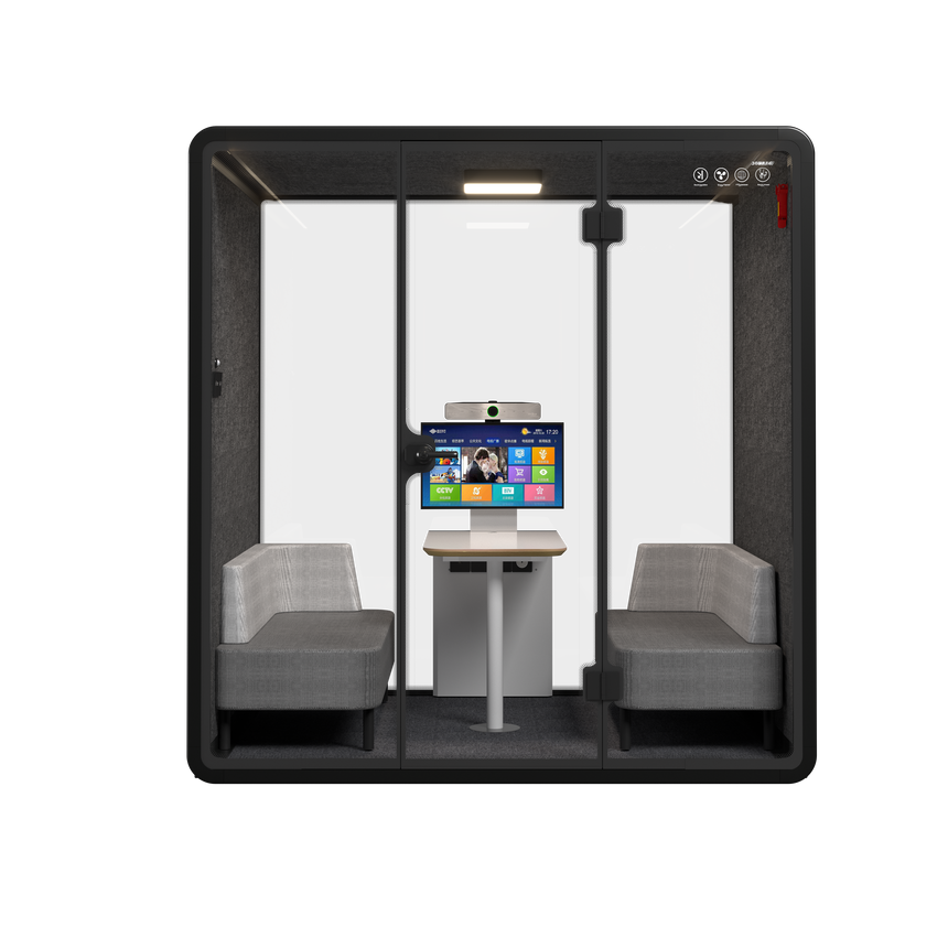Silent Meeting Pod Large Black (4 person) by Humble Office