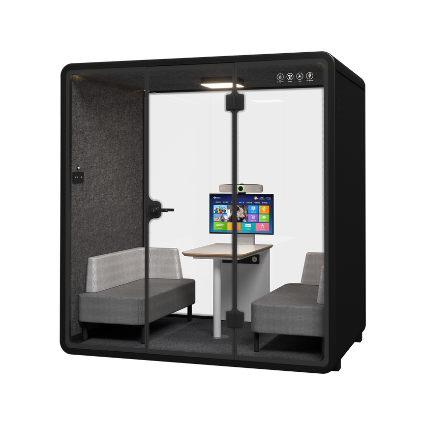 Silent Meeting Pod Large Black (4 person) by Humble Office