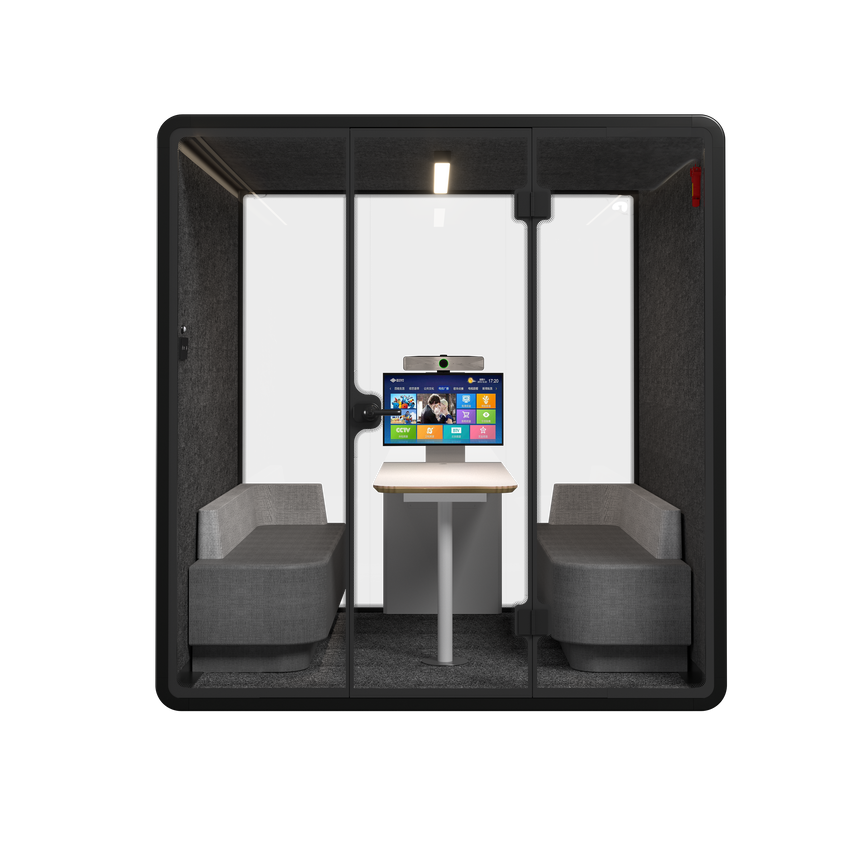 Silent Meeting Pod XL Black (4 Person) by Humble Office