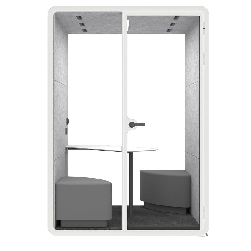 Evolve 2 Person Medium Office Pod - White By Humble Office