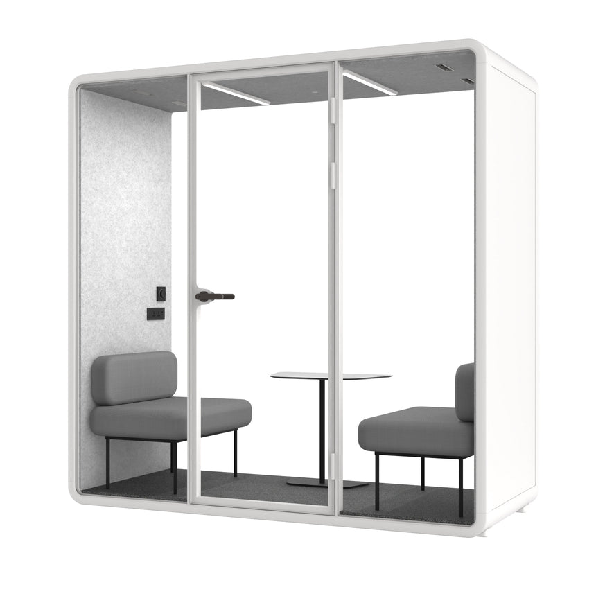 Evolve 2 Person Slim Large Meeting Pod - White by Humble Office