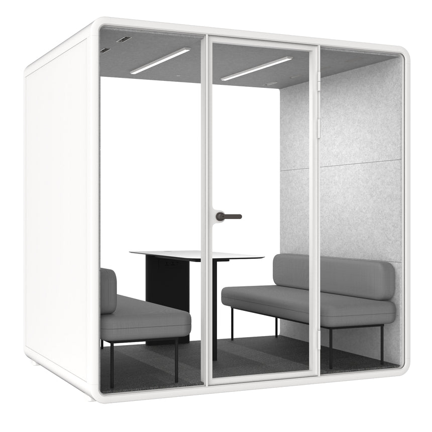 Evolve 4 Person Large Meeting Pod - White by Humble Office