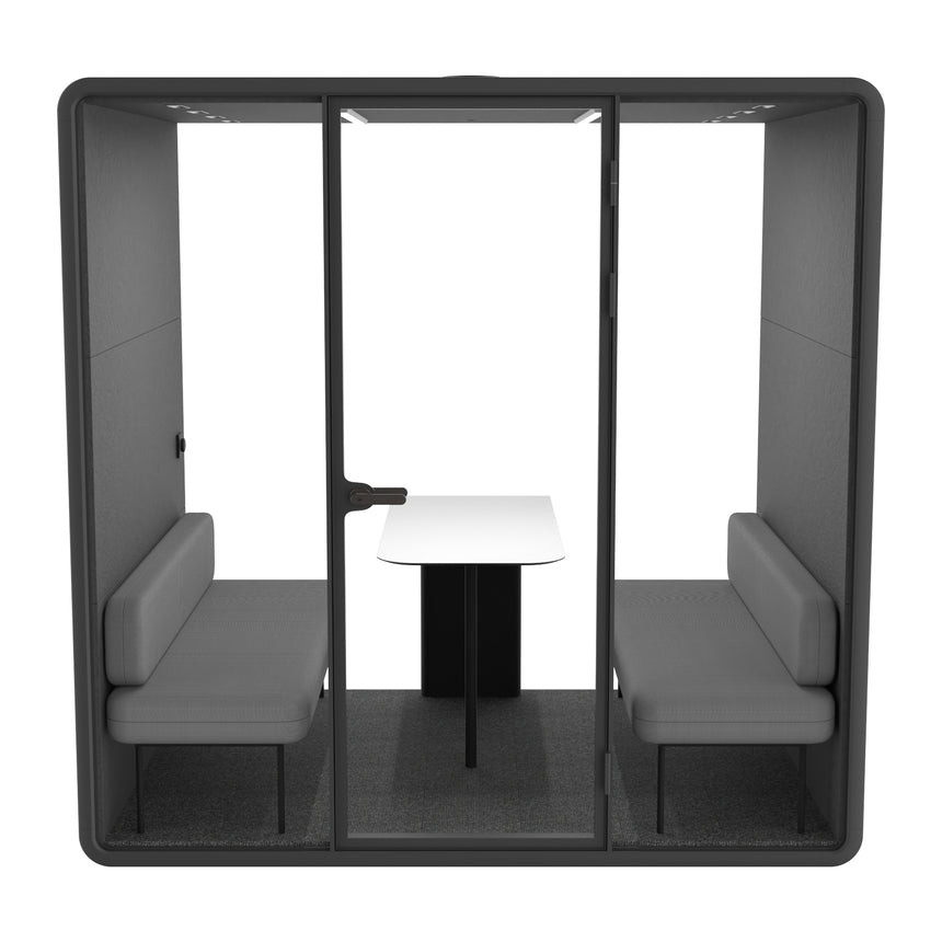 Evolve 4 Person Large Meeting Pod - Black by Humble Office