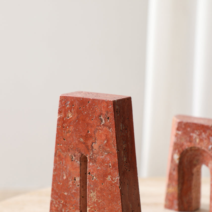 CAC10731-FC Arch Hight Marble Sclupture - Red