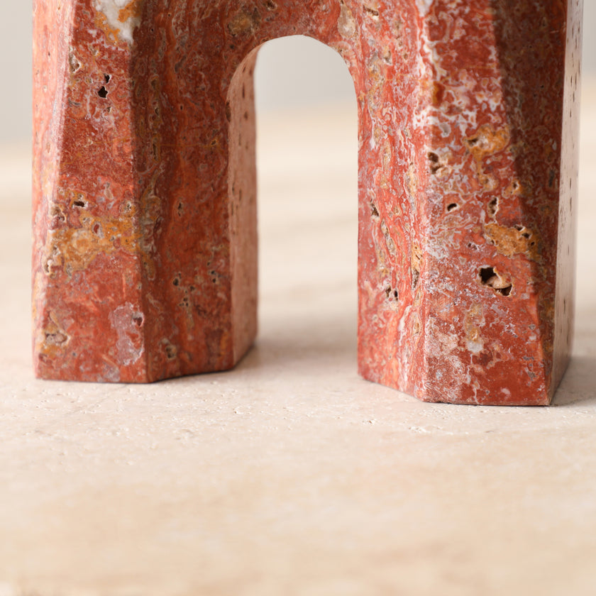 CAC10731-FC Arch Hight Marble Sclupture - Red
