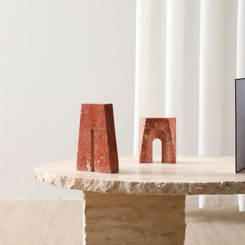 CAC10731-FC Arch Hight Marble Sclupture - Red