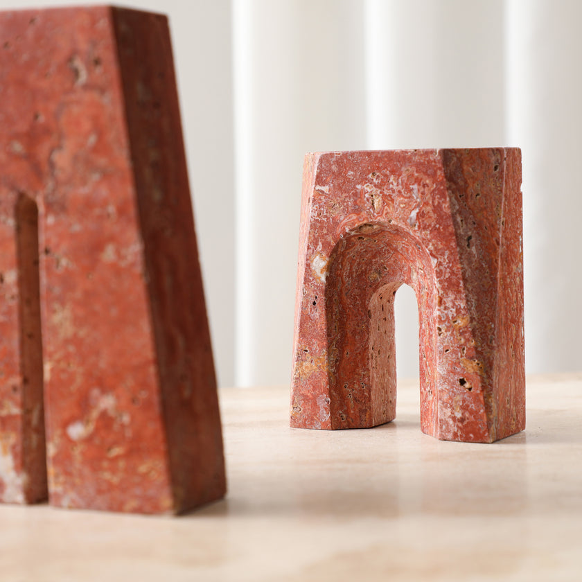 CAC10732-FC Arch Short Marble Sclupture - Red
