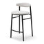 CBS6995-SD 65cm Bar Stool - Moon White Boucle and Black Legs (Set of 2)