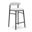 CBS6995-SD 65cm Bar Stool - Moon White Boucle and Black Legs (Set of 2)