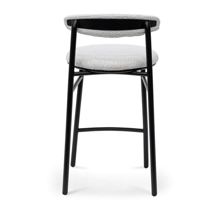 CBS6995-SD 65cm Bar Stool - Moon White Boucle and Black Legs (Set of 2)