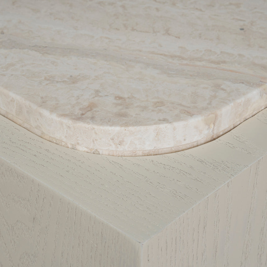 CCF10175-DW 1.26cm Travertine Coffee Table - Ivory Oat