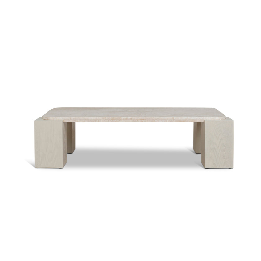 CCF10175-DW 1.26cm Travertine Coffee Table - Ivory Oat