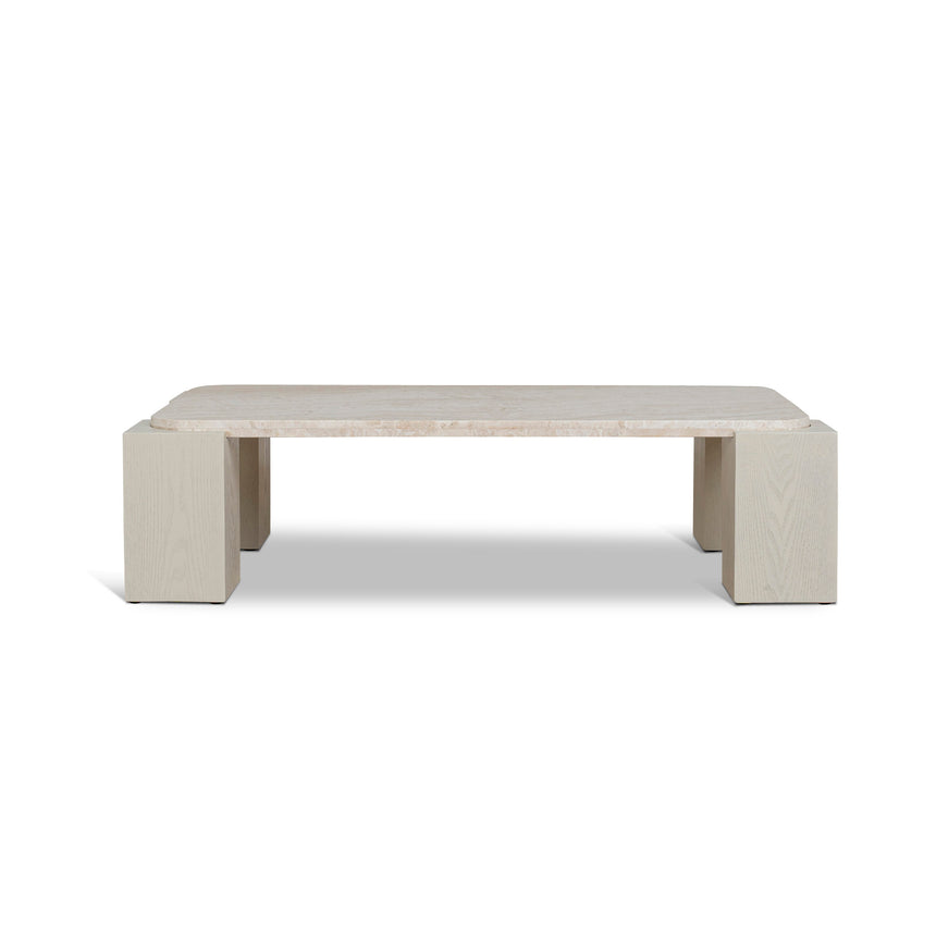 CCF10175-DW 1.26cm Travertine Coffee Table - Ivory Oat