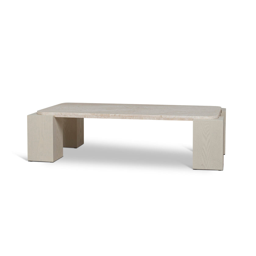 CCF10175-DW 1.26cm Travertine Coffee Table - Ivory Oat