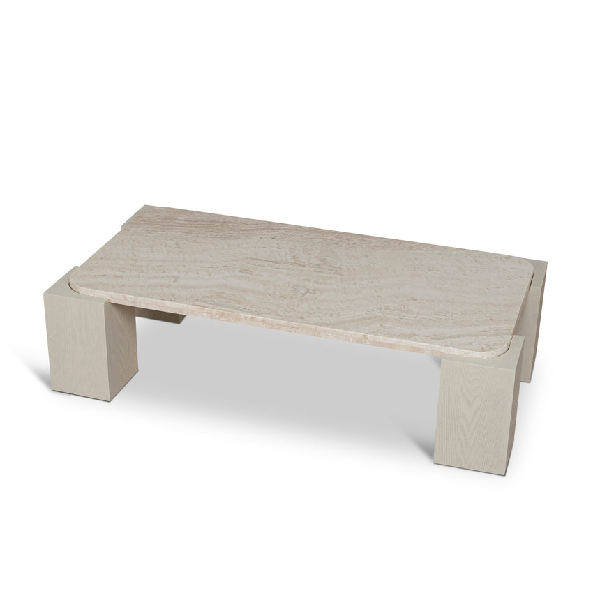CCF10175-DW 1.26cm Travertine Coffee Table - Ivory Oat