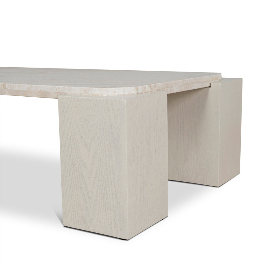 CCF10175-DW 1.26cm Travertine Coffee Table - Ivory Oat