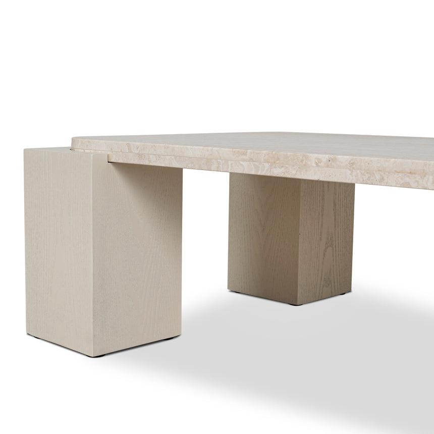 CCF10175-DW 1.26cm Travertine Coffee Table - Ivory Oat