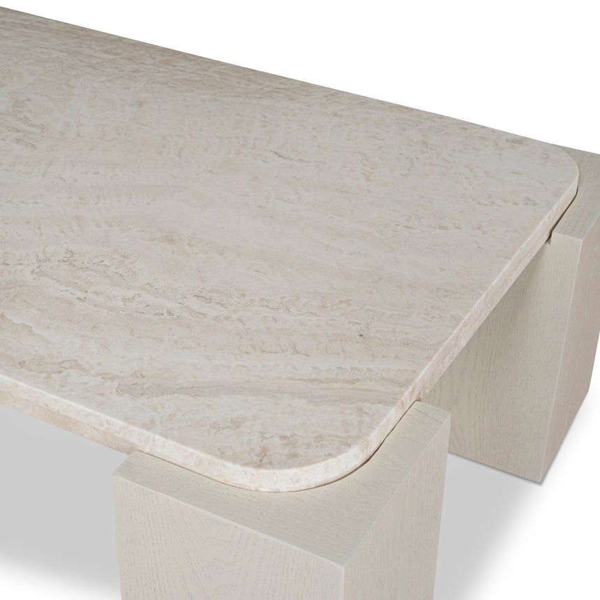 CCF10175-DW 1.26cm Travertine Coffee Table - Ivory Oat