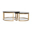 CCF10199-VN Nested Coffee Table - Peppercorn and Brass