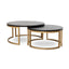 CCF10199-VN Nested Coffee Table - Peppercorn and Brass
