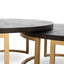 CCF10199-VN Nested Coffee Table - Peppercorn and Brass