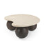 CCF10210-RB 1.04m Marble Coffee Table - Walnut