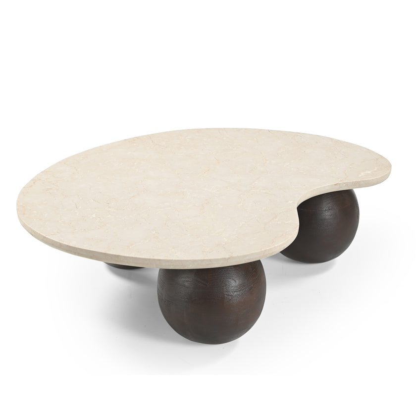 CCF10210-RB 1.04m Marble Coffee Table - Walnut