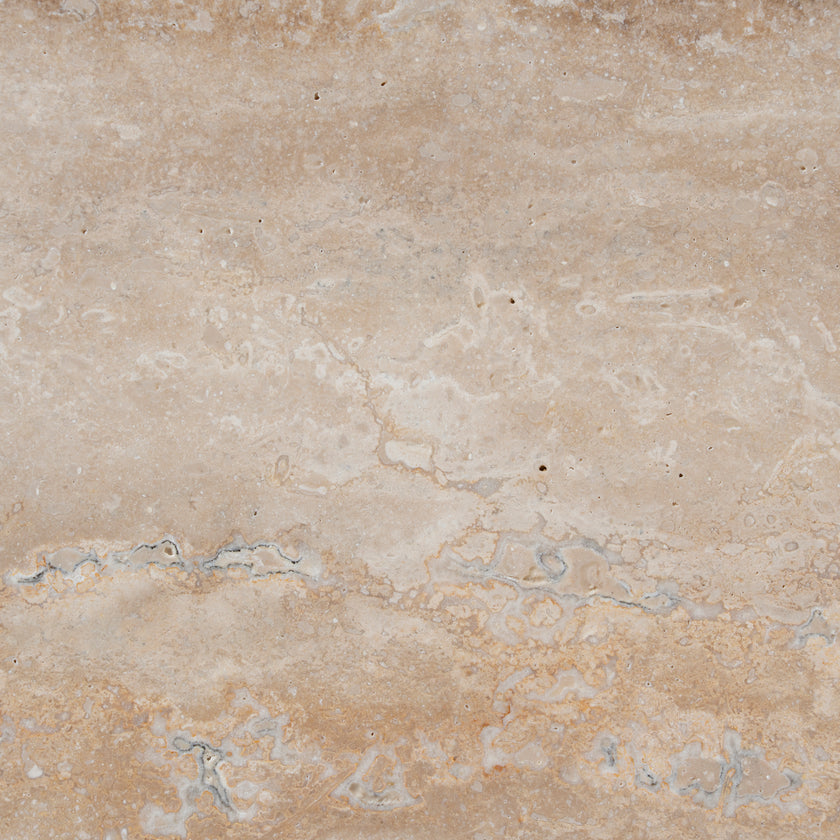 CCF10373-NY 100cm Travertine Coffee Table - Walnut