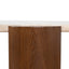 CCF10373-NY 100cm Travertine Coffee Table - Walnut