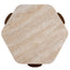 CCF10373-NY 100cm Travertine Coffee Table - Walnut
