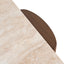 CCF10373-NY 100cm Travertine Coffee Table - Walnut