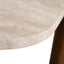 CCF10373-NY 100cm Travertine Coffee Table - Walnut