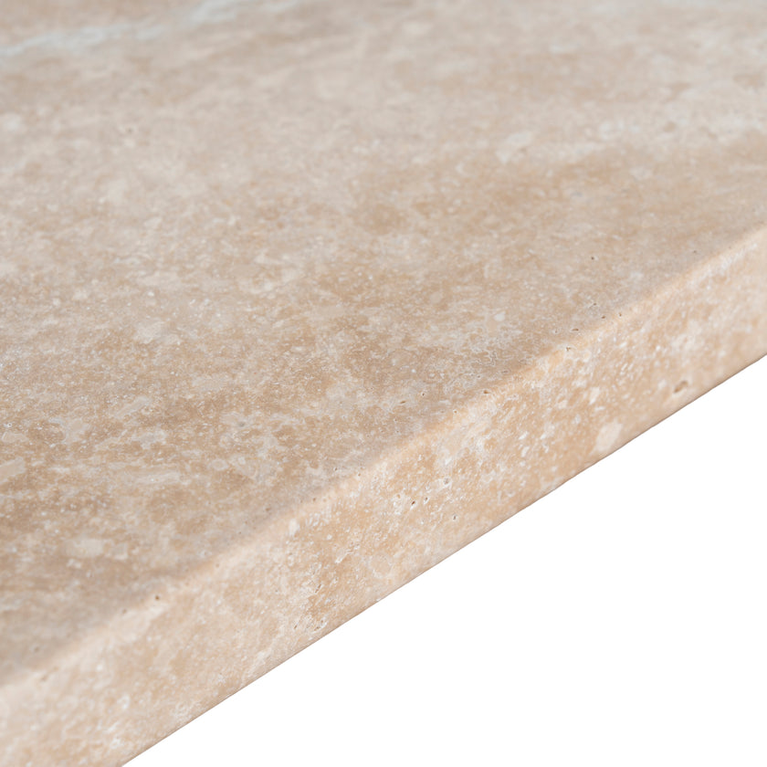 CCF10373-NY 100cm Travertine Coffee Table - Walnut