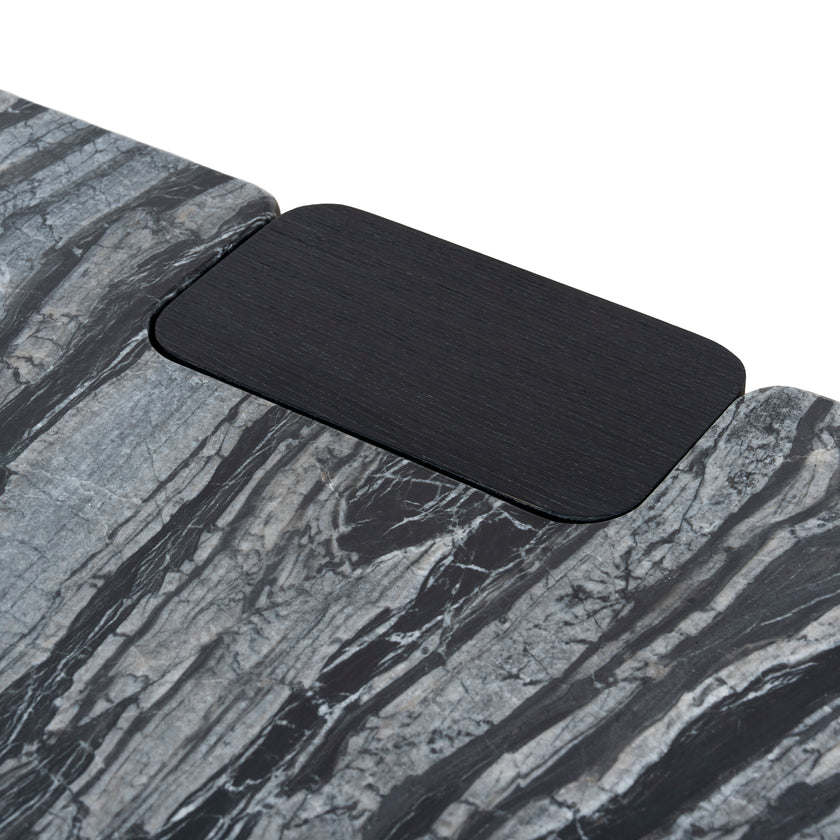 Ex Display - CCF10612-MK 1.2m Marble Coffee Table - Black