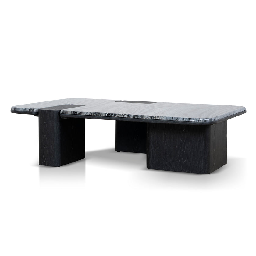 Ex Display - CCF10612-MK 1.2m Marble Coffee Table - Black