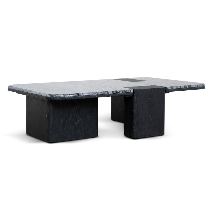 Ex Display - CCF10612-MK 1.2m Marble Coffee Table - Black