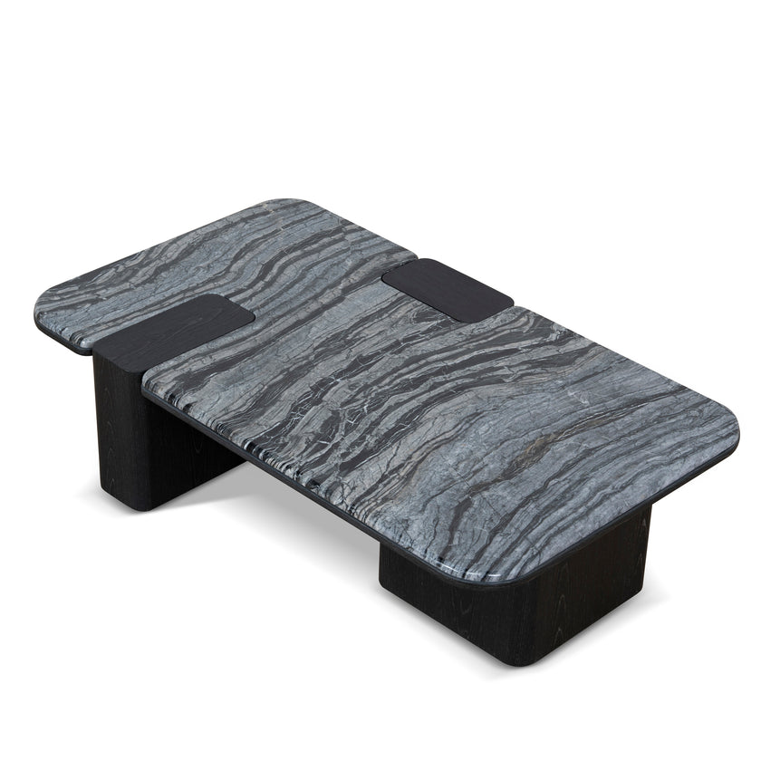 Ex Display - CCF10612-MK 1.2m Marble Coffee Table - Black