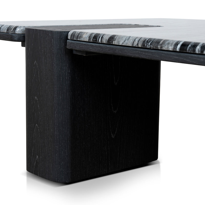 Ex Display - CCF10612-MK 1.2m Marble Coffee Table - Black