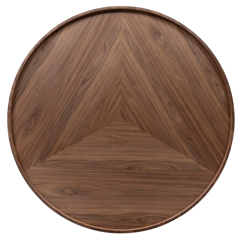 CCF10939-CN 1.1m Wooden Round Coffee Table - Walnut