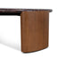 CCF10982-NY Nested Rosso Levanto Marble Coffee Table - Walnut